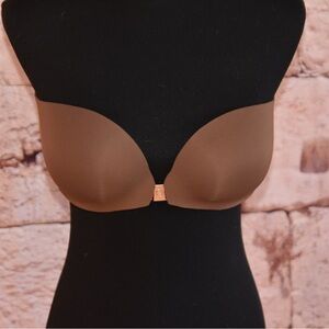 Elegant Brown Strapless Bra